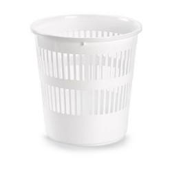 Afvalbak/vuilnisbak/kantoorprullenbak plastic wit 28 cm - Prullenmanden
