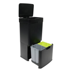 4cookz® Smart Waste Black M - Afvalscheiding Prullenbak met Sensor 72 L
