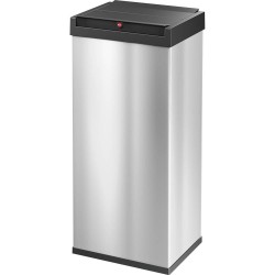 Hailo Bix-Box Swing XL 0860-211 Afvalbak 52 l RVS (b x h x d) 339 x 763 x 260 mm Zilver, Zwart Zelfsluitende swingdeksel 1 stuk(s)